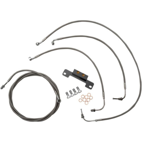PartzBiz HD: 4411658-ชุดสายเบรค LA Choppers 15-17 Mini Apes สแตนเลส ไม่มี ABS Harley M8 17-Up PartzBiz HD: 4411658-ชุดสายเบรค LA Choppers 15-17 Mini Apes สแตนเลส ไม่มี ABS Harley M8 17-Up