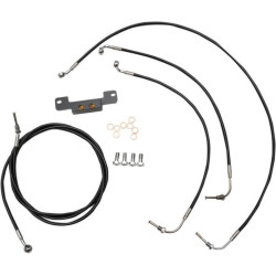 PartzBiz HD DS06620196 - LA Choppers Cable Brake Line Kit Standard Mini Apes Black No ABS Harley M8 17-Up