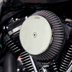 PartzBiz HD DS10102572 - LA Choppers Chrome Plain Cover Big Air Cleaner Kit Harley Twin Cam 08-17