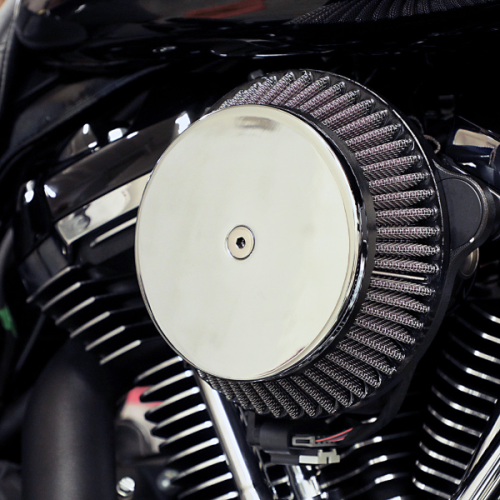 PartzBiz HD: 4411577-LA Choppers Chrome Plain Cover Big Air Cleaner Kit Harley Twin Cam 99-16