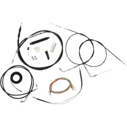 PartzBiz HD DS06101385 - La Choppers Complete Black Vnyl Cable Line 12"-14" Kit Harley 04-06 Sportster  | LA-8310KT2-13B