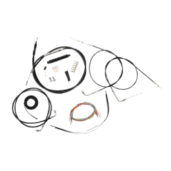 PartzBiz HD DS06101323 - La Choppers Complete Black Vnyl Cable Line 12"-14" Kit Harley 07-10 FXST/B/C  | LA-8140KT2-13B