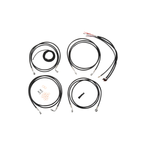 PartzBiz HD: 4411561-La Choppers Complete Black Vnyl Cable Line 12" - 14" Kit Harley 14-15 FLHX ABS | LA-8052KT2-13B PartzBiz HD: 4411561-La Choppers Complete Black Vnyl Cable Line 12" - 14" Kit Harley 14-15 FLHX ABS | LA-8052KT2-13B