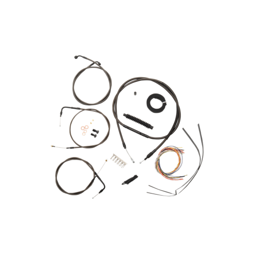 PartzBiz HD: 4411495-La Choppers Complete Midnight Cable Line 12"-14" Kit Harley 07-10 FXST/B/C  | LA-8140KT2-13M