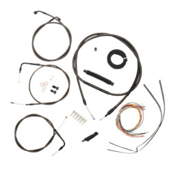 PartzBiz HD DS06101493 - La Choppers สายเคเบิล Midnight 18 ”-20 ” Kit Harley 00-06 FXST/B/C | LA-8130KT2-19M