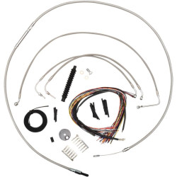 PartzBiz HD DS06101190 - สายสแตนเลส La Choppers 18 ”-20 ” Kit Harley 08-13 FLHT/X/R | LA-8010KT2-13