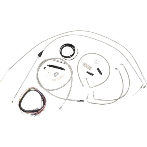 PartzBiz HD: 4411421-La Choppers ชุดสายเคเบิ้ลสแตนเลส 15 ”-17 ” Harley 07 FLHT/ FLHX | LA-8005KT2B-16