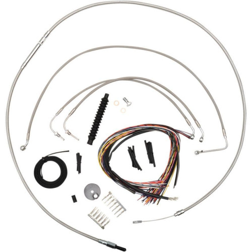 PartzBiz HD: 4411423-La Choppers Complete Stainless Cable Line Kit Harley 08-13 FLTR W/ABS | LA-8010KT2-16 PartzBiz HD: 4411423-La Choppers Complete Stainless Cable Line Kit Harley 08-13 FLTR W/ABS | LA-8010KT2-16