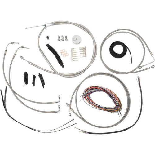 PartzBiz HD: 4411424-La Choppers Complete Stainless Cable Line 15"-17" Kit Harley 08-13 FLTR W/ABS | LA-8050KT2-16 PartzBiz HD: 4411424-La Choppers Complete Stainless Cable Line 15"-17" Kit Harley 08-13 FLTR W/ABS | LA-8050KT2-16