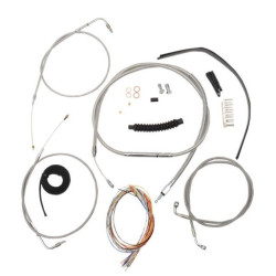 PartzBiz HD DS06101314 - สายสแตนเลส La Choppers 18 ”-20 ” Kit Harley 00-06 FXST/B/C | LA-8130KT2-19