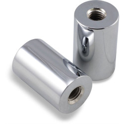PartzBiz HD DS06021014 - LA Choppers LA-7335-02R Chrome 2 ” ตัวยกแฮนด์ตรง 1-1/4 ” เส้นผ่านศูนย์กลางคัสตอมมอเตอร์ไซค์จักรยาน Universal Harley Davidson เมตริก Indian Upgrade Replacement Handle Bar Mount Extenders 0602-1014 06021014