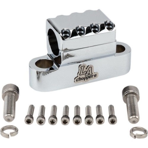 PartzBiz HD: 4411320-LA Choppers LA-7335-XXC Chrome Kage Fighter 1-1/4" Handlebar 3-1/2" Riser Clamps Custom Chopper Motorcycle Bike Universal Harley Davidson Metric Indian Upgrade Replacement Handle Bar Mount Block Clamp 0603-0822 06030822 PartzBiz HD: 4411320-LA Choppers LA-7335-XXC Chrome Kage Fighter 1-1/4" Handlebar 3-1/2" Riser Clamps Custom Chopper Motorcycle Bike Universal Harley Davidson Metric Indian Upgrade Replacement Handle Bar Mount Block Clamp 0603-0822 06030822