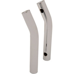 PartzBiz HD DS06021035 - LA Choppers LA-7336-10R Chrome 10" Handlebar Risers 1-1/4" Pullback 1-1/4" Diameter Custom Chopper Motorcycle Bike Universal Harley Davidson Metric Indian Upgrade Replacement Handle Bar Mount Extenders 0602-1035 06021035