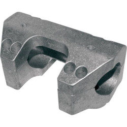 PartzBiz HD DS06020212 - LA Choppers LA-7420-00 Raw Handlebar Clamp Riser Set 1 1/4" 94-13 Road King FLHR 0602-0212 06020212