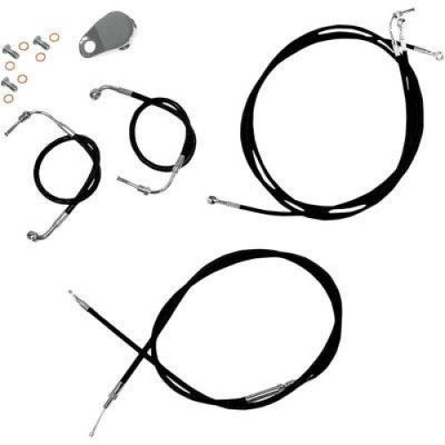 PartzBiz HD: 4411262-LA Choppers LA-8051KT-08B สายแฮนด์/ชุดสายแฮนด์ สีดำ Harley FLH 08-13 PartzBiz HD: 4411262-LA Choppers LA-8051KT-08B สายแฮนด์/ชุดสายแฮนด์ สีดำ Harley FLH 08-13