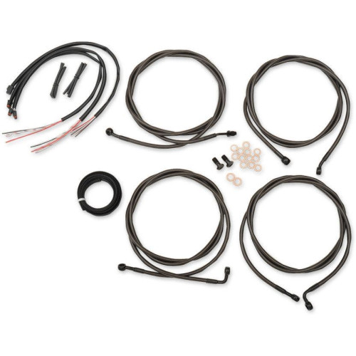 PartzBiz HD: 4411269-LA Choppers Midnight Black Complete Mini Ape Extended Cable Kit ABS FLHT/X 17 | LA-8054KT2-08M PartzBiz HD: 4411269-LA Choppers Midnight Black Complete Mini Ape Extended Cable Kit ABS FLHT/X 17 | LA-8054KT2-08M