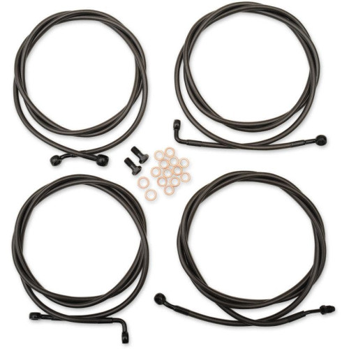 PartzBiz HD: 4411270-LA Choppers Midnight Black Standard ชุดสายเคเบิลขยาย 18 ”-20” ABS FLHT/X 17 | LA-8054KT-19M PartzBiz HD: 4411270-LA Choppers Midnight Black Standard ชุดสายเคเบิลขยาย 18 ”-20” ABS FLHT/X 17 | LA-8054KT-19M