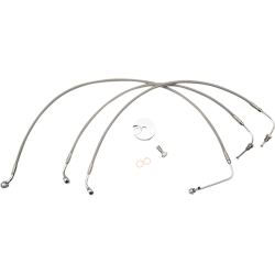 PartzBiz HD DS17416240 - La Choppers Stainless Steel Brake Line Kit 12-14 Apes Harley ABS Softail 18-Up