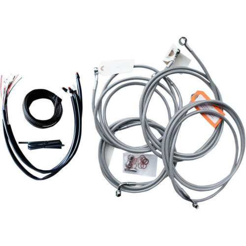 PartzBiz HD: 4411197-ชุดสายแฮนด์ La Choppers Stainless Steel Complete 18 ”-20” 16 FLHT/X ABS | LA-8053KT2-19