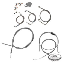 PartzBiz HD LA-SS-FLHT-96-07 - La Choppers Stock and Extended Stainless Cable Kits for Harley Davidson 96-07 FLHTC/CU FLHX | PartzBiz HD LA-SS-FLHT-96-07 - La Choppers Stock and Extended Stainless Cable Kits for Harley Davidson 96-07 FLHTC/CU FLHX |