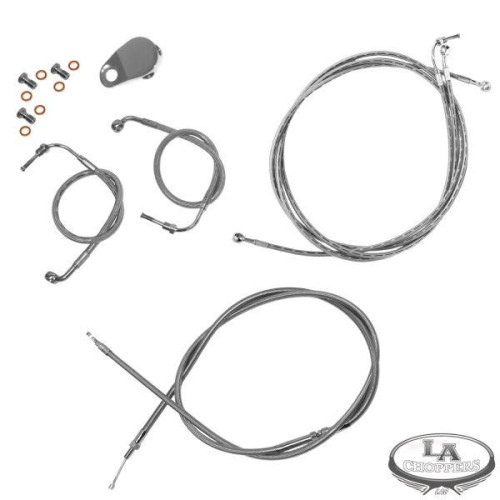 PartzBiz HD: 4411212-La Choppers Stock and Extended Stainless Cable Kits for Harley Davidson Road Glide FLTR with ABS | PartzBiz HD: 4411212-La Choppers Stock and Extended Stainless Cable Kits for Harley Davidson Road Glide FLTR with ABS |