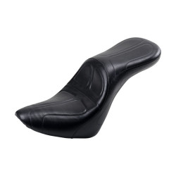 PartzBiz HD LPLYX-910DL - Le Pera Black Smooth Maverick Daddy Long Legs 2-Up Seat Harley M8 Softail 18-23
