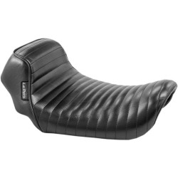 PartzBiz HD LPLK-321PT - Le Pera LK-321PT Pleated Stitch Sprocket สีดำ Solo Seat Harley Dyna FXD 06-17 | แอลเค-321พีที