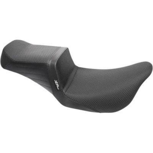 PartzBiz HD: 4410976-Le Pera LK-587BW Tailwhip 2-Up Seat Basketweave Black Harley Touring FL 08-23