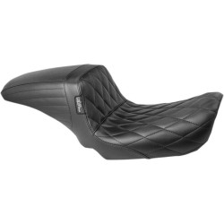 PartzBiz HD LPLK-591DM - Le Pera LK-591DM Diamond Stitch KickFlip Solo Seat สีดำ Harley Dyna 06-17 | แอลเค-591ดีเอ็ม