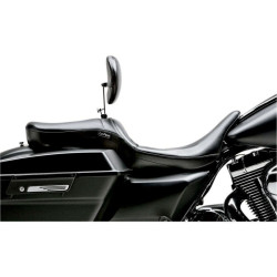 PartzBiz HD LPLK-957BRS - Le Pera LK-957BRS Smooth 2-Up Black Maverick Seat w/ Backrest Harley FLH 08-23  | LK-957BRS