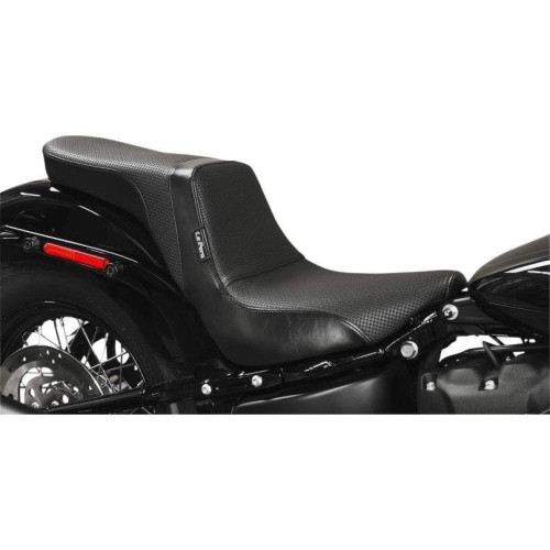PartzBiz HD: 4410834-Le Pera LY-590BW Black Basketweave Kickflip 2-UP Seat 18-23 Harley Davidson Softail Street Bob Slim FXBB FLSL Custom Classic Upgrade replacement Motorcycle Bike Saddle Passenger 0802-1154 08021154