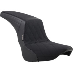 PartzBiz HD LPLY-590DMGP - Le Pera LY-590DMGP Black Diamond เทปพันมือจับ Kickflip 2-UP Seat 18-19 Harley Davidson Softail Street Bob Slim FXBB FLSL Custom Classic Upgrade เปลี่ยนรถจักรยานยนต์จักรยานอานผู้โดยสาร 0802-1156 08021156