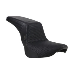 PartzBiz HD LPLYO-590BW - Le Pera LYO-590BW สีดำ Kickflip ที่นั่งตะกร้าสาน Harley Softail Fat Boy 18-21