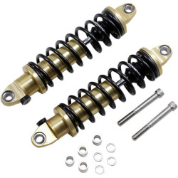 PartzBiz HD DS13101782 - Legend Gold Anodized Revo-A โช้คแบบ Heavy Duty ขนาด 13” L ปรับได้ Harley Dyna FXD | 1310-1782