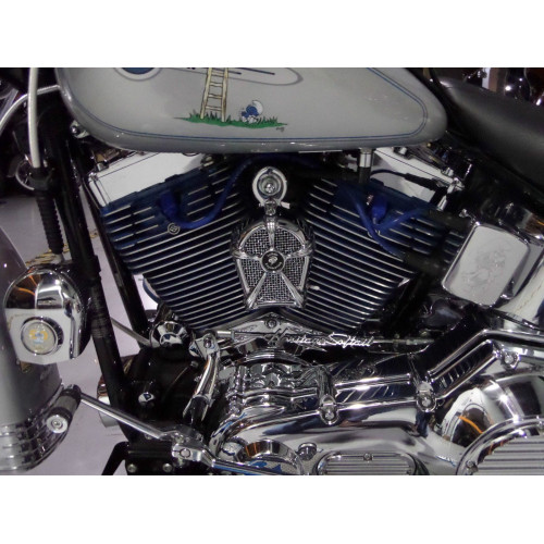 PartzBiz HD: 4410489-พัดลมระบายความร้อนเครื่องยนต์ LeNale - Chrome - 17-22 Touring Harley Davidson - ดีไซน์ใหม่!