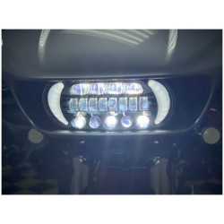 PartzBiz HD TRLE0210 - Letric LLC-5LRA Sharktooth Headlight Intergrated Turn Signals Harley FLTR 15-20 davidson road glide custom bagger performance quality buy best for 