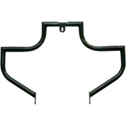 PartzBiz HD DS05051273 - Lindby Front Gloss สีดำ Linbar Highway Engine Guard Bar Harley 91-17 Dyna Mid