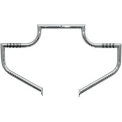 PartzBiz HD DSDS190220 - Lindby 111-1 Front Chrome Linbar การ์ดเครื่องยนต์ทางหลวง Harley FX FLSTS Softail
