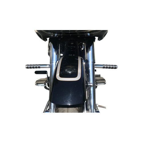 PartzBiz HD: 4410424-Lindby Adjustable Footrest Mustache Bars Chrome 280000 Harley Touring FLH 94-Up