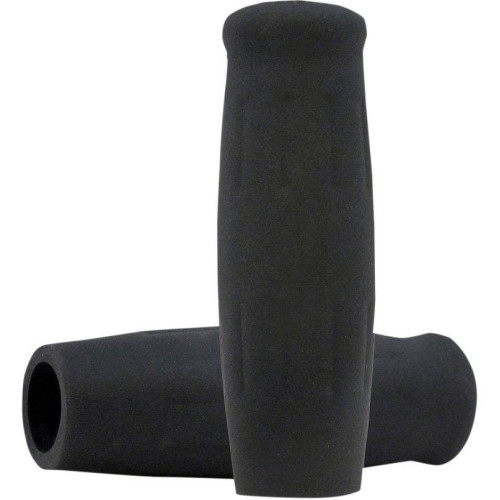 PartzBiz HD: 4410383-Lowbrow Black Classic 1" Krayton Rubber Grips Harley Metric & Custom | 4088