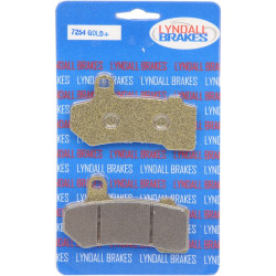 PartzBiz HD DS17200065 - Lyndall Racing Front and Rear Gold Brake Pads for Harley '08-Up Touring & V-Rod | 7254-GPLUS