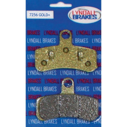 PartzBiz HD DS17200069 - Lyndall Racing Gold Plus Front Brake Pads for 08-13 Dyna and Softail | 