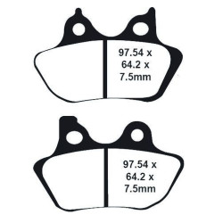 PartzBiz HD DS17200459 - Lyndall Racing Xtreme Low Dust Series Front Rear Brake Pads Harley Models 00-07 | 7195 Repl OEM 44082-00 A C