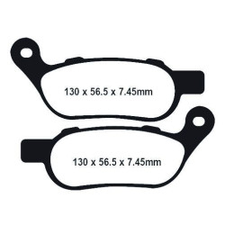 PartzBiz HD DS17200462 - Lyndall Racing Xtreme Low Dust Series Front Brake Pads Harley Softail Dyna 08-17 | 7257X 42298-08