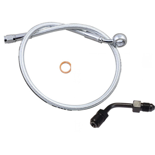 PartzBiz HD: 4410268-Magnum Alternate Length Upper Brake Line 35D 24" Chromite Harley Softail 18-Up PartzBiz HD: 4410268-Magnum Alternate Length Upper Brake Line 35D 24" Chromite Harley Softail 18-Up