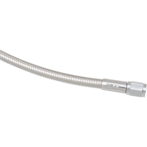 PartzBiz HD: 4410106-Magnum Braided Polished Stainless Universal 48" Brake Line AN-3 Fittings Ends | 5548 PartzBiz HD: 4410106-Magnum Braided Polished Stainless Universal 48" Brake Line AN-3 Fittings Ends | 5548
