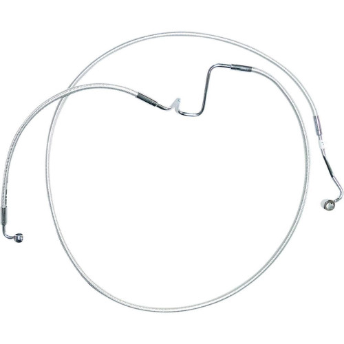 PartzBiz HD: 4410053-MAgnum Designer DOT +4" Extended ABS Touring Front Lower Single Left Disc Brake Line Kit Sterling Chromite Harley Touring 14-Up