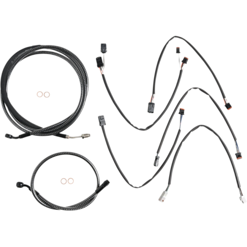 PartzBiz HD: 4410021-Magnum KARBONFIBR 12-14 Bar Control Cable Install Kit ABS Harley FLHRXS 17-Up