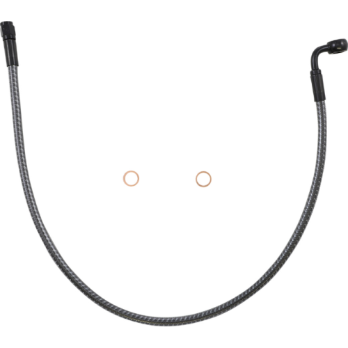 PartzBiz HD: 4410041-Magnum KARBONFIBR 24" Front Upper Brake Line Kit 90 Deg ABS Harley & Custom