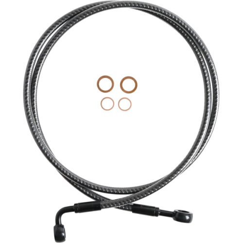PartzBiz HD: 4409976-Magnum KARBONFIBR 48” EZ-Align สายเบรค 180 90 องศา Harley Softail Dyna 86-07